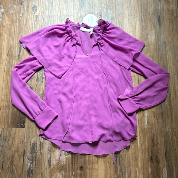 See By Chole Purple Sheer Blouse With Cami NWT Womens Sz 38 US M - Picture 3 of 10